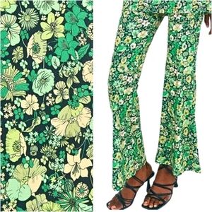 Zara Green Floral Pants